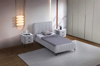 Stylish Grey Bed with comfort