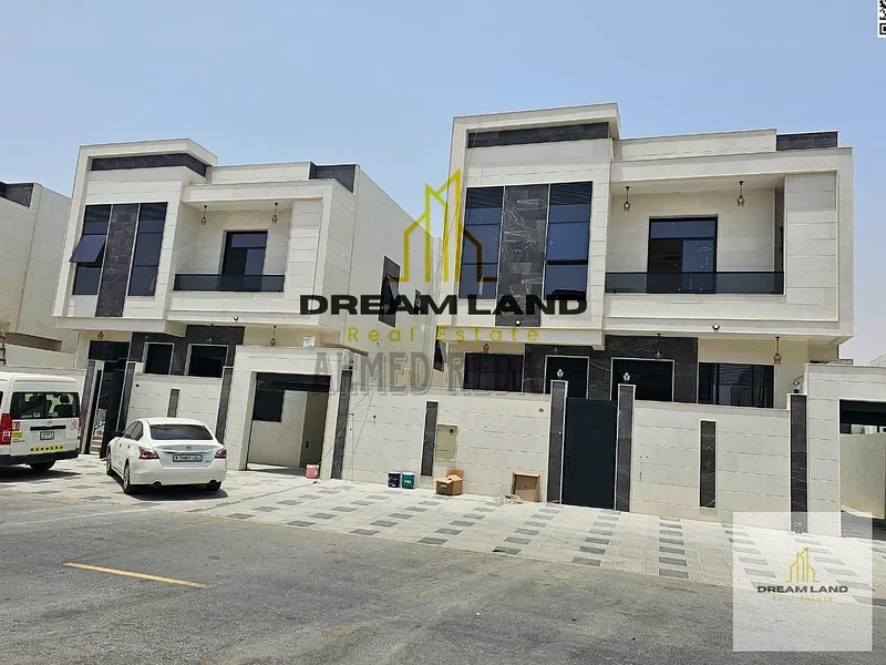 For sale, including air conditioners, a 5-room villa in Al Bahia area, Ajman, super deluxe finishing, freehold for all nationalities, bank financing63881040460290112