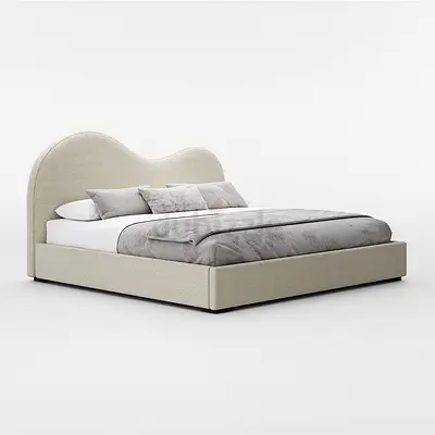 Stylish Contemporary Bed Frame with Unique Headboard