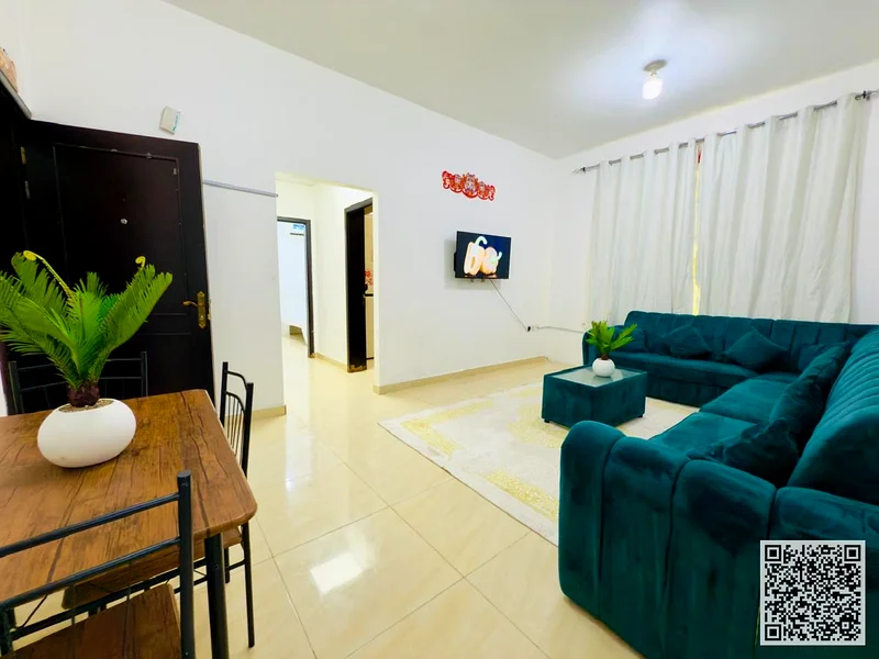 🏡 فرصة ذهبية! أحدث شقة فاخرة مفروشة بالكامل بغرفتي نوم للإيجار الشهري في المويحة 2 - عجمان ✨63837166081410113