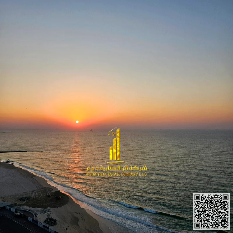 Sea view, fully furnished Two-bedroom apartment for monthly rent in Ajman Corniche Residence ✅ Bills included, internet, gym, pool, and parking63855470993153110