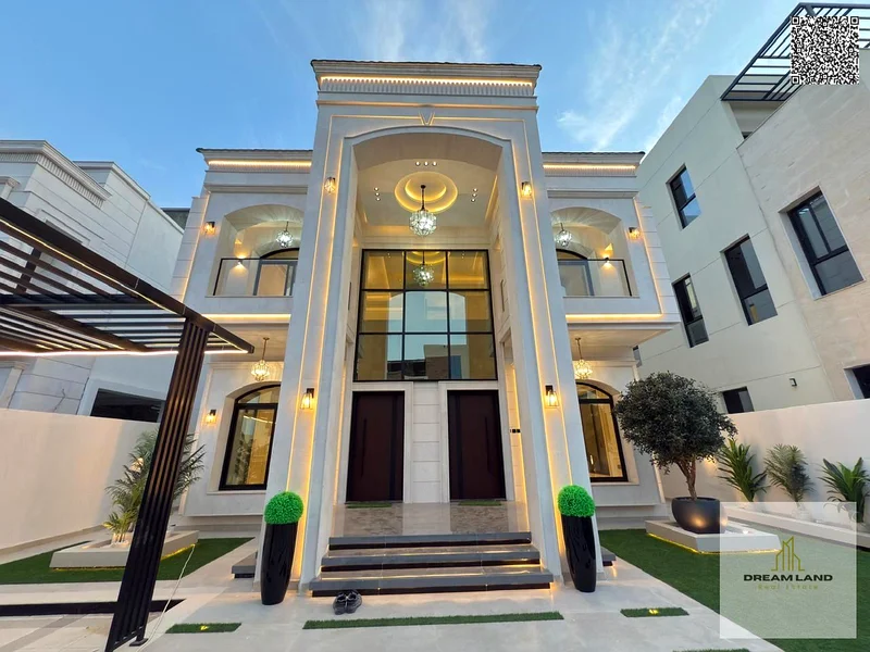 A distinctive classic design villa, two floors and a roof, central air conditioning, including registration fees, in a prime location directly on Shei63881146851074110