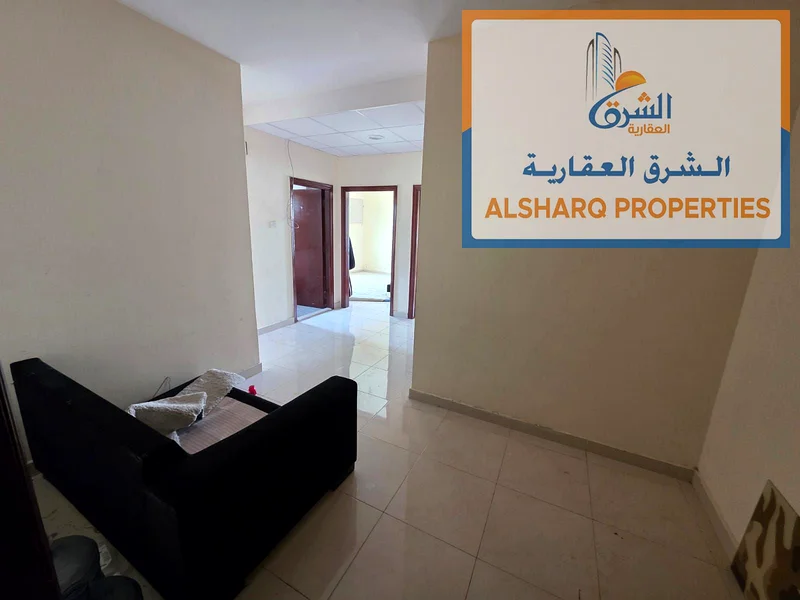 Two-bedroom apartment for annual rent in Ajman Corniche, second row, excellent new building, spacious areas, equipped kitchen, balcony with a wonderfu63810725758082112