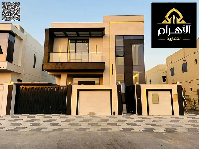 Villa - Two floors & Large courtyard - Close to Sheikh Mohammed bin Zayed Road - Freehold for all nationalities for life - With the possibility of eas63881146975618111