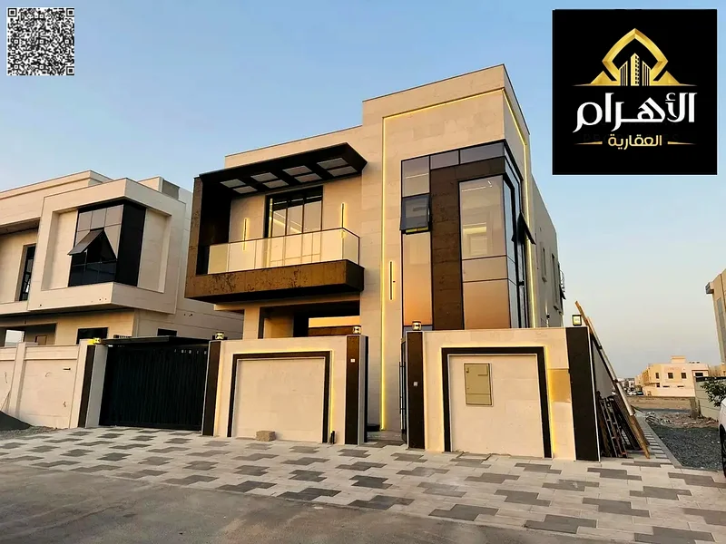 Villa - Two floors & Large courtyard - Close to Sheikh Mohammed bin Zayed Road - Freehold for all nationalities for life - With the possibility of eas63881146975618110
