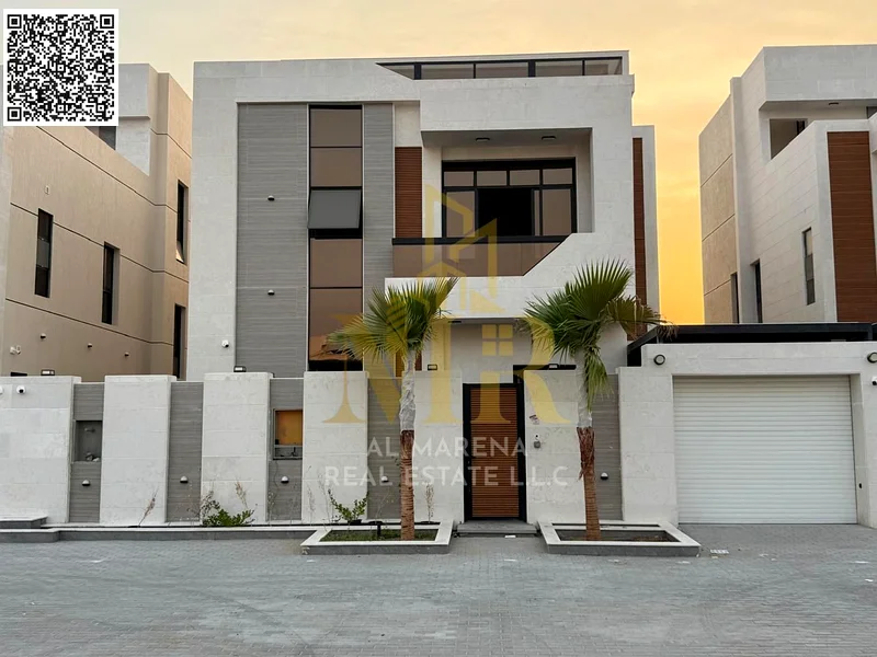 🏡 For Sale – Luxury Villa in Al Bahia – Ajman | 2 Floors + Roof | 6 Master Bedrooms | Majlis + Living Hall with Washbasins | Modern Kitchen | Private63882551625347110
