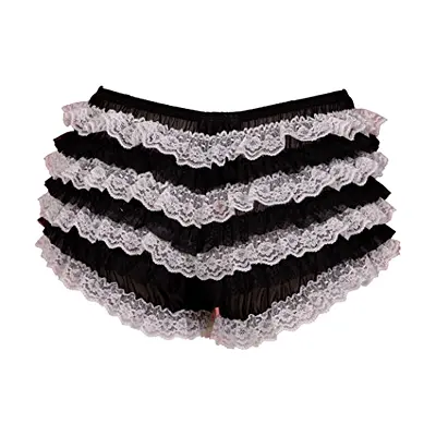Black And White Lace Ruffle/  lingerie/pettishorts