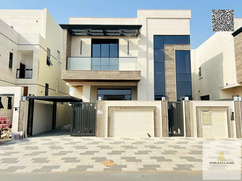 Modern villa for sale in Al Bahia area - freehold, two floors and a roof in Ajman. Area: 3,014 feet.63881146816641110