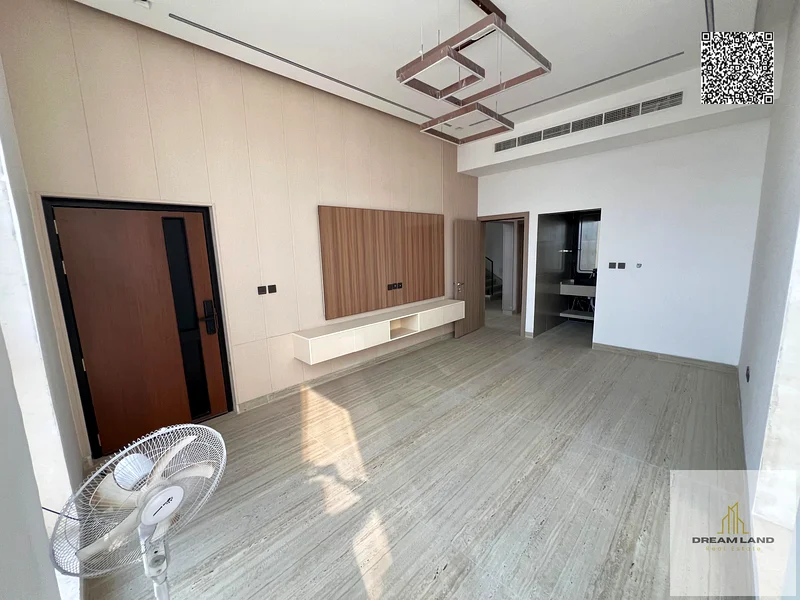 Modern villa for sale in Al Bahia area - freehold, two floors and a roof in Ajman. Area: 3,014 feet.63881146816641114