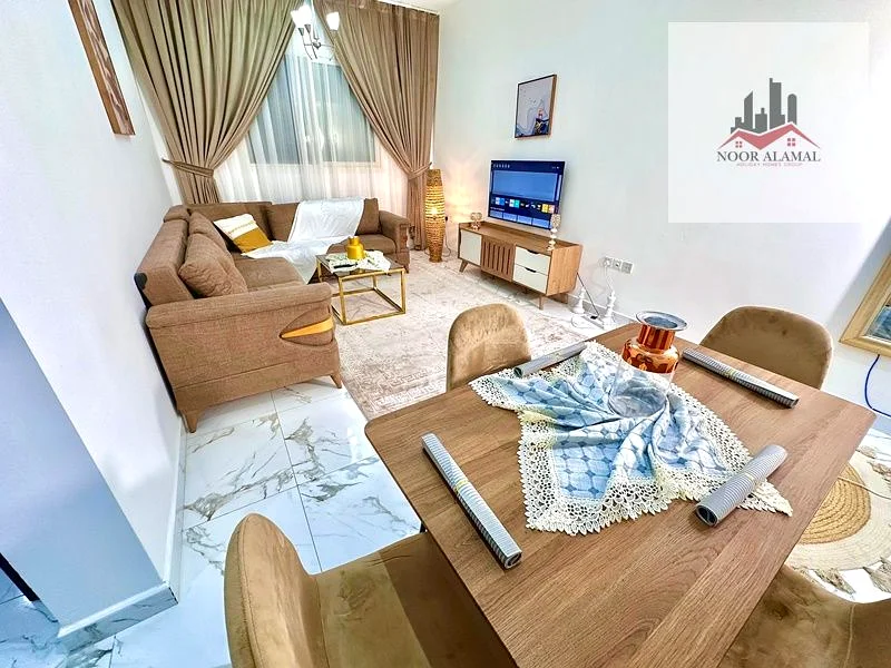 Sharjah Muwailih, one bedroom and a hall, second floor, fully furnished, super deluxe hotel63827763169411111