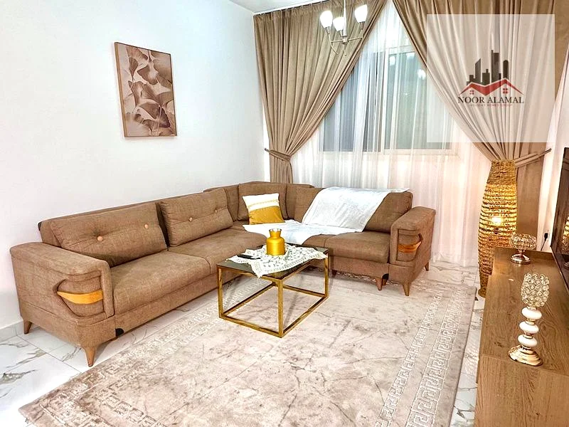 Sharjah Muwailih, one bedroom and a hall, second floor, fully furnished, super deluxe hotel63827763169411113
