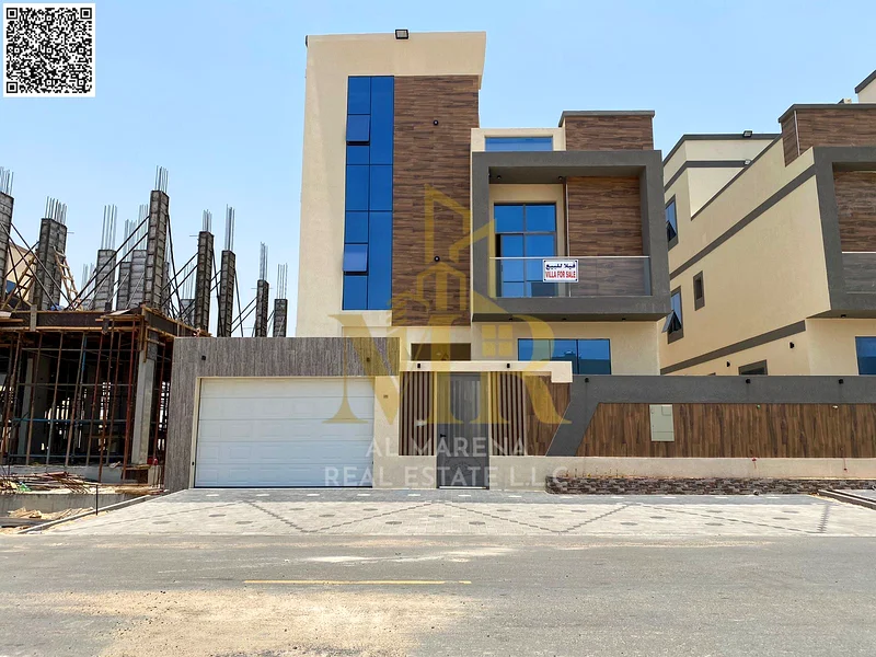 🏡 For Sale – Luxury Villa in Al Bahia – Ajman | 2 Floors + Roof | 6 Master Bedrooms | Majlis + 3 Living Halls | 2 Modern Kitchens | Maid’s Room | Spa63882551633921110