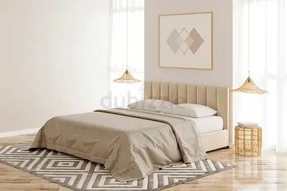 Stylish Modern Bed Set with Chic Accent Rug