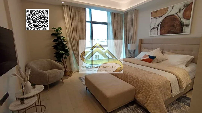 a luxury two  bed room and a hall big size  for sale In the most luxurious towers of Ajman ajman creek towers withe theree  batherooms and a   kitchen63874898573569110