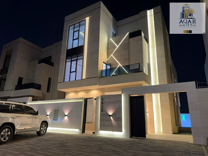 From the owner directly, a new 3-story villa with super deluxe finishing 🏡 in Al Helio 2 - Ajman with bank financing facilities for payment.63903506599042111