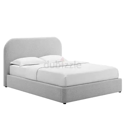 Elegant Grey Fabric Bed Frame for Modern Bedrooms