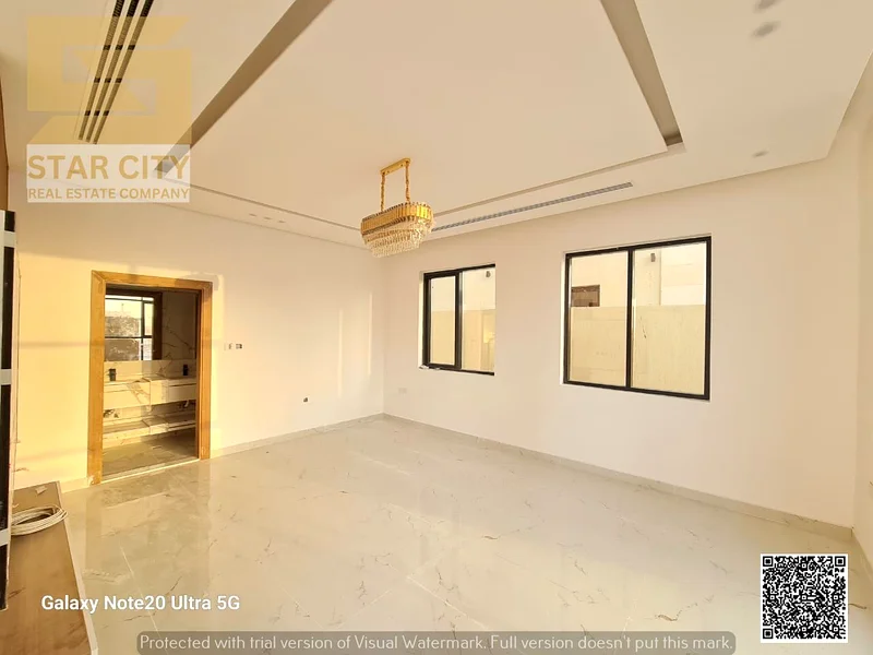 For sale - a luxury villa with a swimming pool in a prime location in Ajman, high-end finishing, modern design, including registration and owners63913993942786113