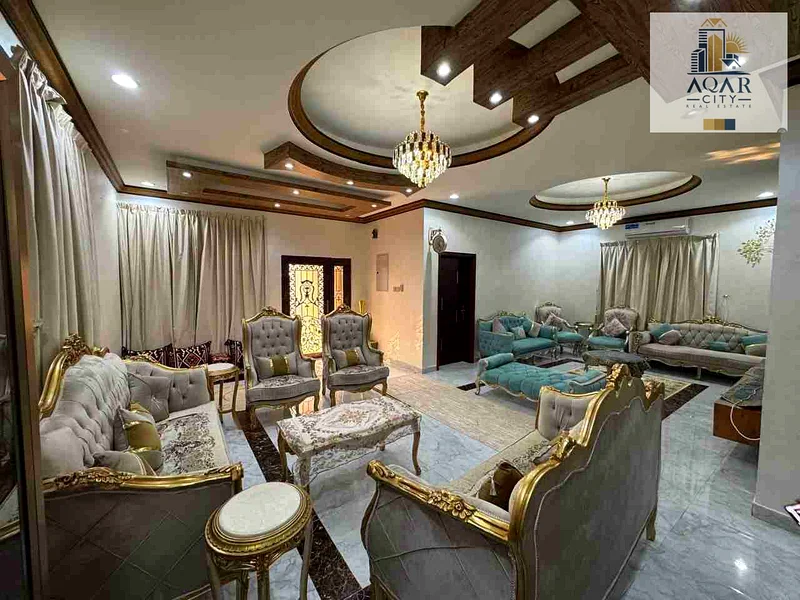 تمويل بنكي للبيع في عجمان، الفيلا في المويحة 3، متضمنة الكهرباء والمياه وتكييف الهواء. طابقان، 5 غرف نوم رئيسية، مجلس وصالونين مع63869923939587114