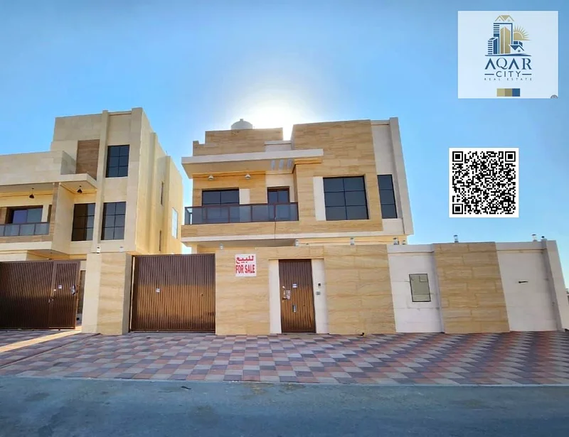 For sale - Luxury villa in Al Bahia, Ajman, two floors, roof | External courtyard | Including registration and ownership fees63884121509122110