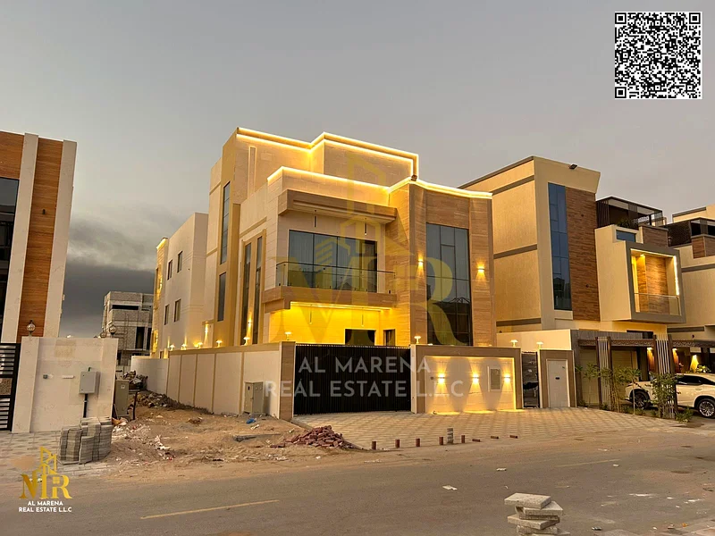 For freehold ownership for all nationalities in Ajman, a luxurious modern villa in Al Bahia, an excellent opportunity, including electricity, water, a63881804672259112