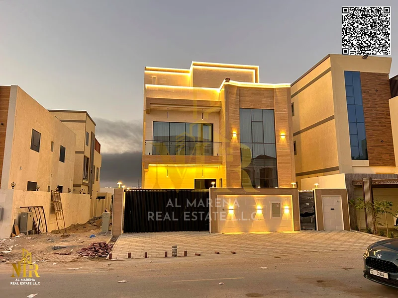 For freehold ownership for all nationalities in Ajman, a luxurious modern villa in Al Bahia, an excellent opportunity, including electricity, water, a63881804672259110