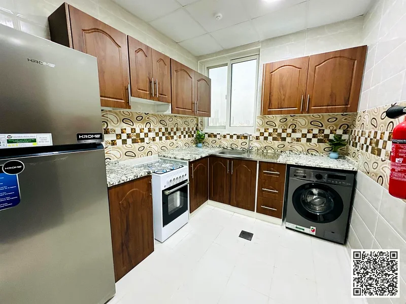 One-bedroom apartment for monthly rent in Ajman, Al Rashidiya 3 area - near Grand Mall, elegant and tidy furniture ✅ Bills and internet included63838333306499114