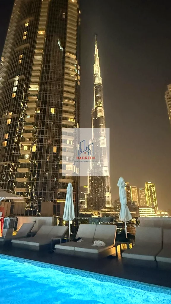 عرض الصيف || شقة فاخرة جديدة بالكامل مكونة من غرفتي نوم، على بعد 5 دقائق سيرًا على الأقدام من برج خليفة63834392587649111
