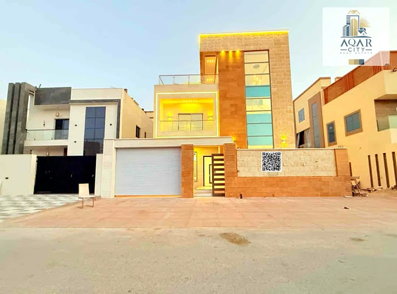 🏡 للبيع – فيلا فاخرة في الباهية – عجمان | 7 غرف نوم رئيسية | مجلس | صالة معيشة رئيسية | طابقين + سطح | تشطيبات عالية الجودة | ممتازة جدًا63882443836033110