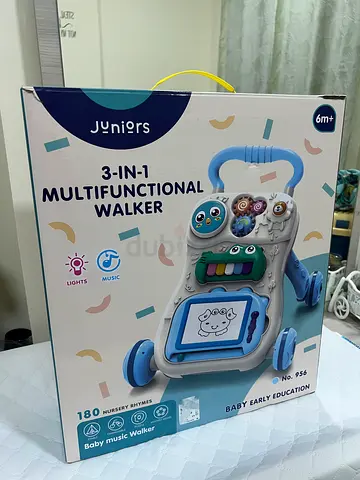Juniors 3-in-1 Multifunctional Baby Walker - Perfect for Learning  Fun!