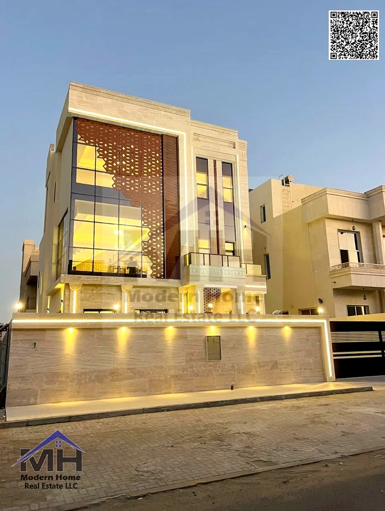 امتلك فيلا ببركة سباحة بدون رسوم سنوية في أكثر مناطق عجمان رقيًا، 3 طوابق، 6 غرف للبيع، أول مستأجر، ملكية حرة63871519916931110