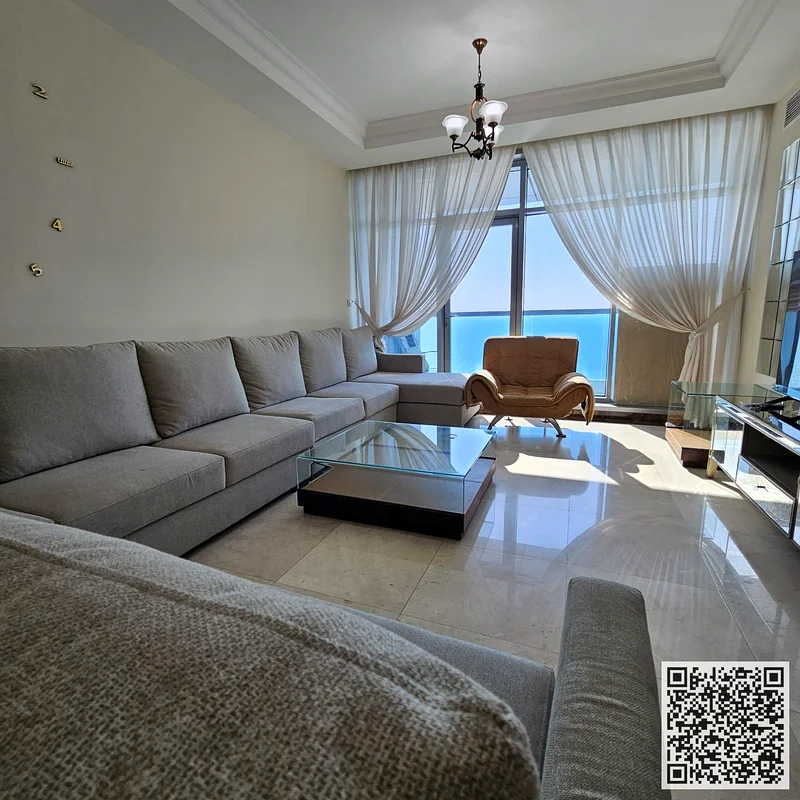 Three-bedroom duplex apartment with a sea view, furnished, with a gym, swimming pool, and parking for rent in Ajman - Corniche - Residence Towers63853016261122114