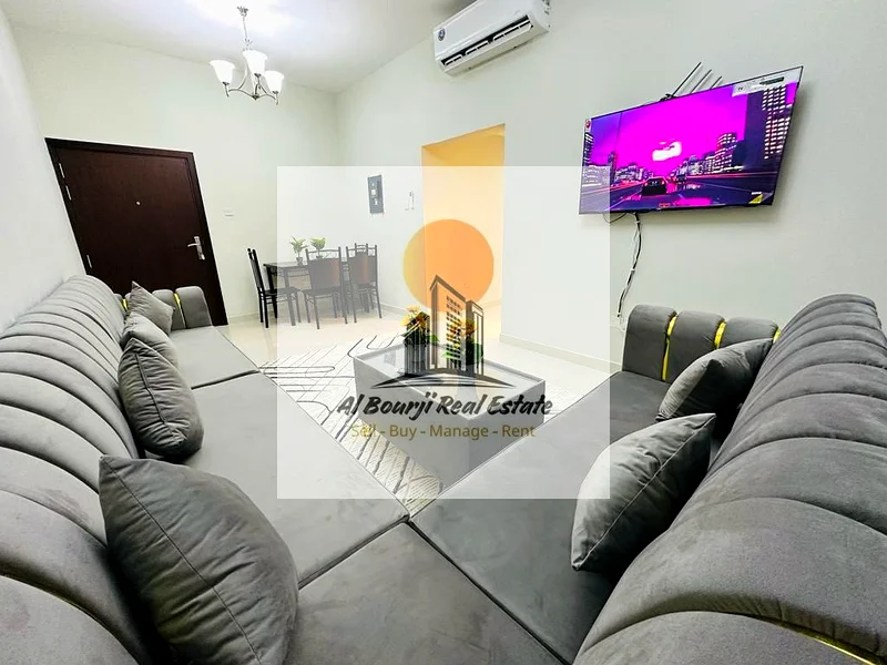 شقة مفروشة من غرفتي نوم للإيجار الشهري – موقع متميز في كورنيش عجمان63715573714561111