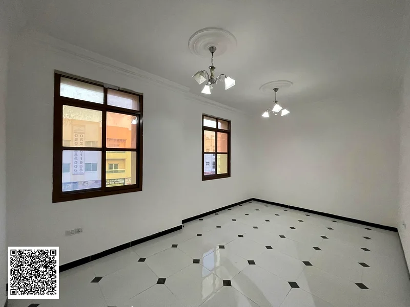 2BR apartment with hall for annual rent, 2 baths, central AC, elegant finish, prime location near all services, easy access to Dubai & Sharjah.63718756665731110