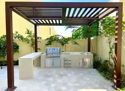 Landscape LLC garden matienss work service  dazing artificial grass natural grass wooden fans
