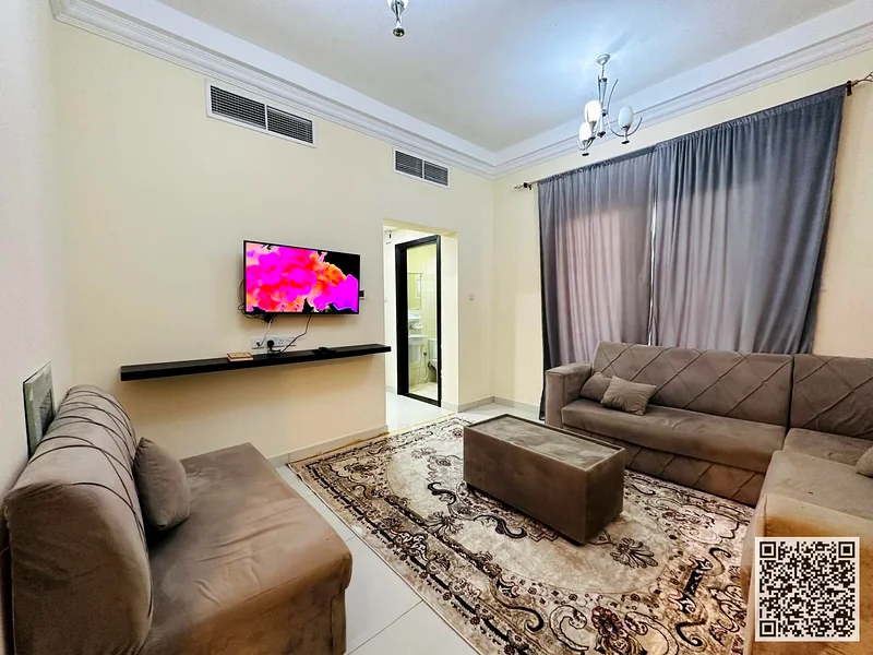 شقة مفروشة من غرفة نوم واحدة للإيجار الشهري 🏡 في عجمان، منطقة الروضة 1 - امتداد شارع خليفة ✔️ جميع الفواتير مشمولة ⚡📶 جاهزة للانتقال63837479961218112