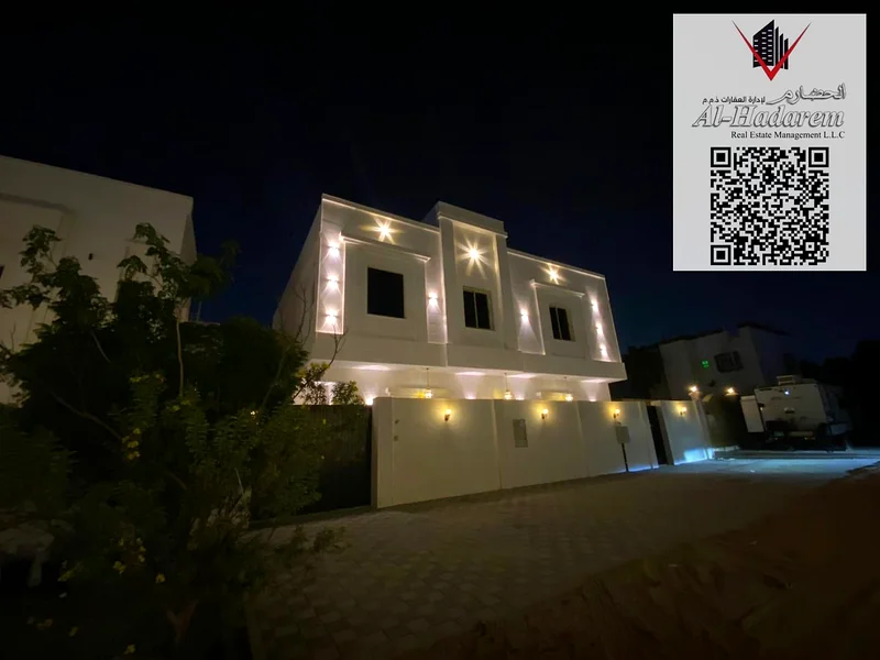 Andalusian style villa for sale in Ajman area, including registration, ownership, electricity and water fees63878505927043112