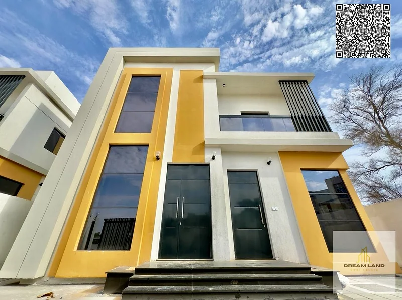 For sale, a villa in Ajman Al Zahya, including fees, 3 master bedrooms, a majlis, a hall, a maid’s room, 5 bathrooms, freehold for all nationalities,63892909155842111
