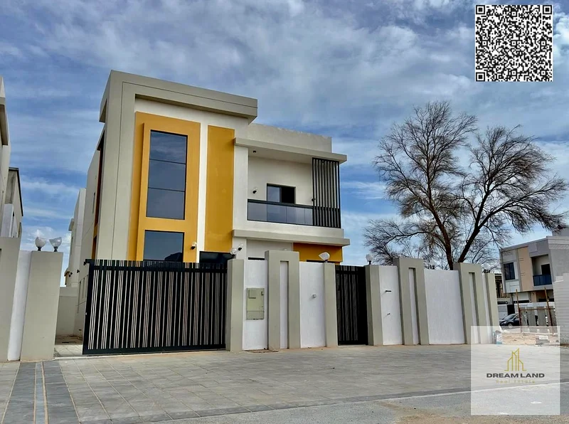 For sale, a villa in Ajman Al Zahya, including fees, 3 master bedrooms, a majlis, a hall, a maid’s room, 5 bathrooms, freehold for all nationalities,63892909155842110