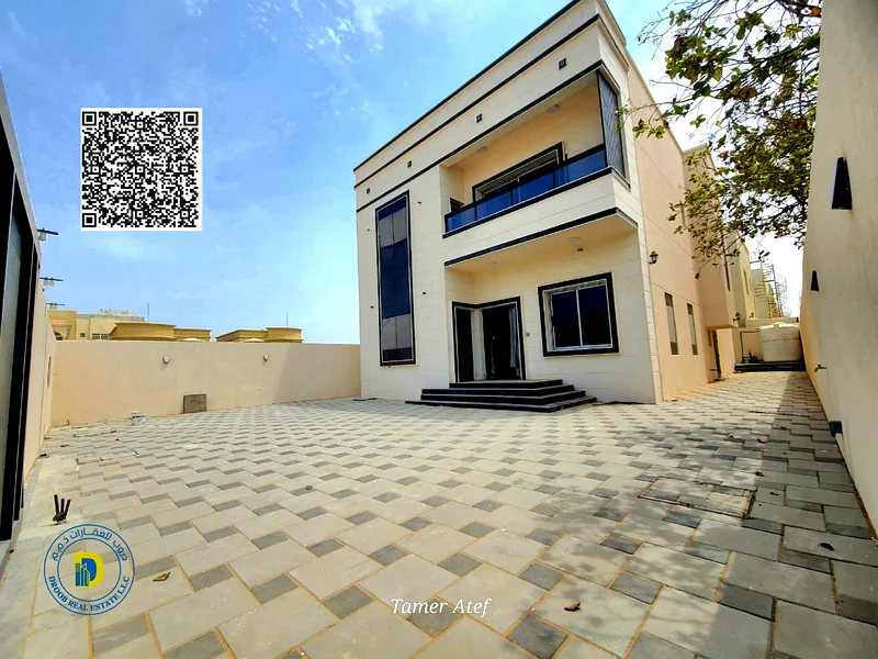 For those with luxury, a 5-room villa with spacious areas, including water, electricity and AC, in Al Muwaihat 1,bank financing, freehold63868632213250110