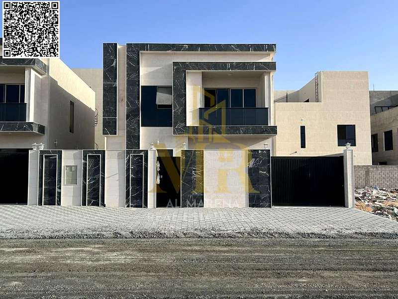 A villa with a price including registration and ownership fees on the main street, ready for occupancy in the most upscale areas of Ajman, freehold fo63905218340227112