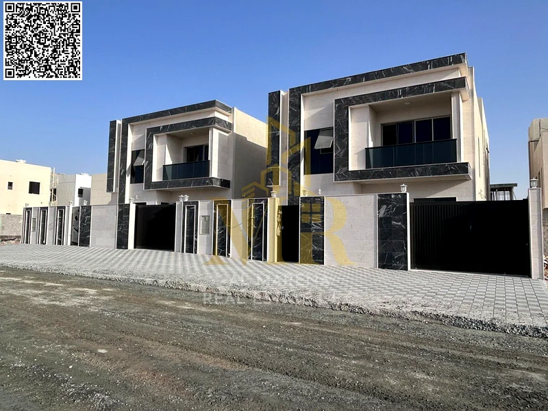 A villa with a price including registration and ownership fees on the main street, ready for occupancy in the most upscale areas of Ajman, freehold fo63905218340227114