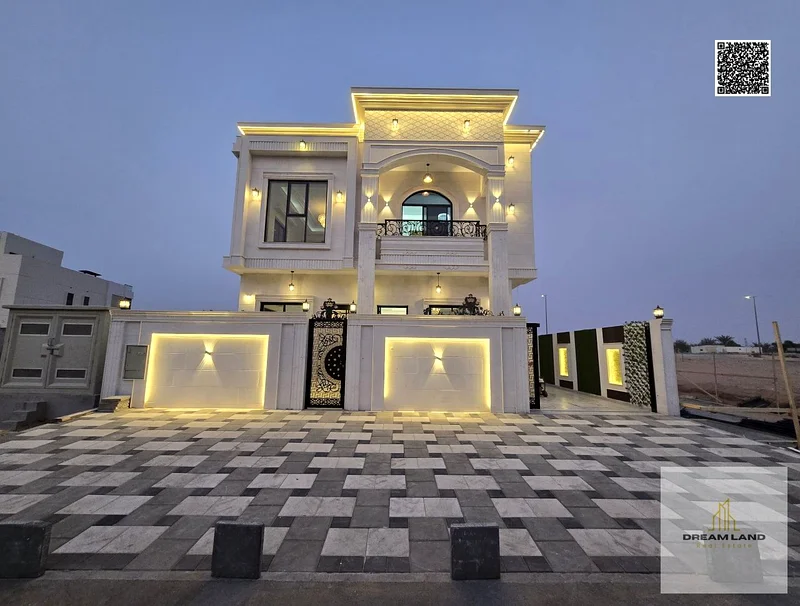 For sale - Luxury villa in Al Helio 2 - Ajman | Area 3100 square feet | 5 master bedrooms | Majlis and hall with sinks | Spacious modern kitchen | Pri63905480283649110