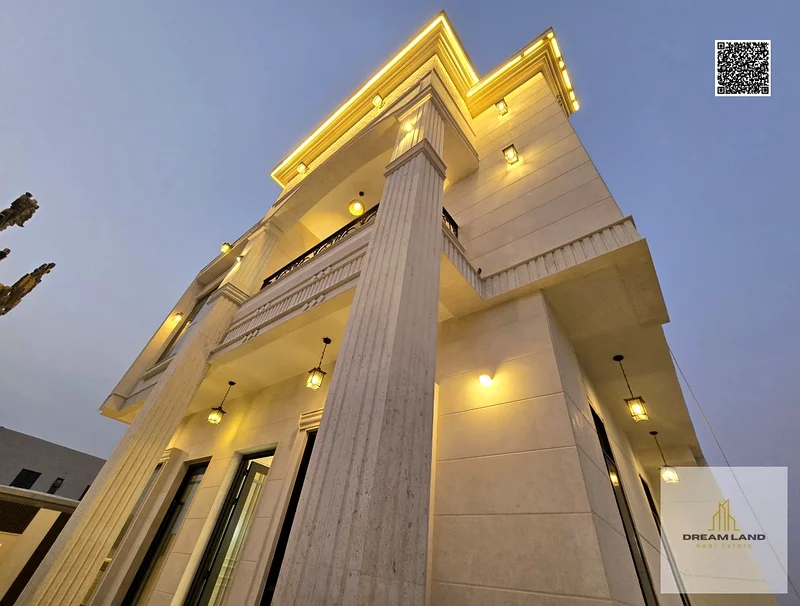 For sale - Luxury villa in Al Helio 2 - Ajman | Area 3100 square feet | 5 master bedrooms | Majlis and hall with sinks | Spacious modern kitchen | Pri63905480283649111