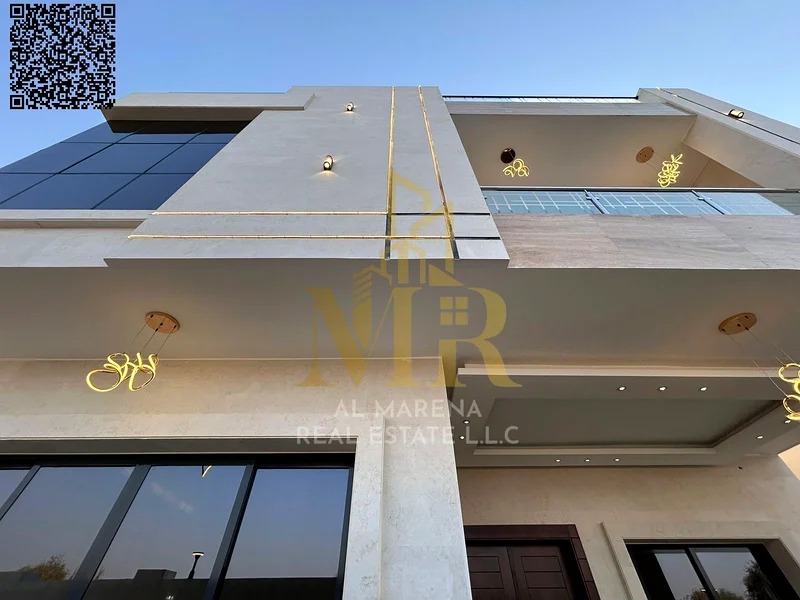 Turnkey villa with all-inclusive price, including furniture, on the main street, ready to move in, in the most upscale areas of Ajman, freehold for al63904697864706114