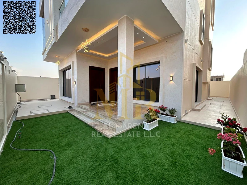 Turnkey villa with all-inclusive price, including furniture, on the main street, ready to move in, in the most upscale areas of Ajman, freehold for al63904697864706110