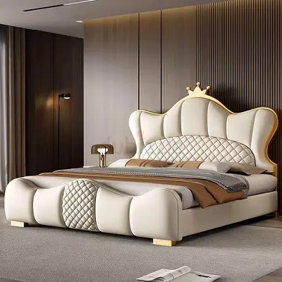Elegant Modern Bed with Royal Design