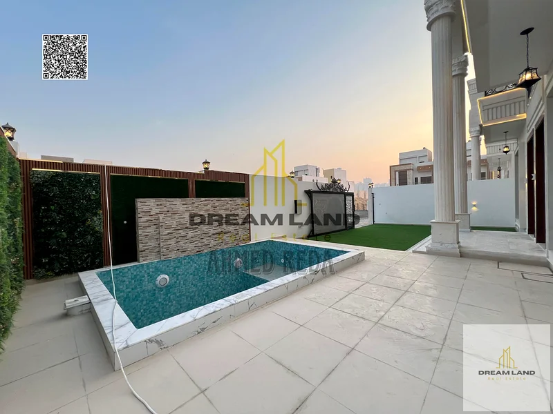 Luxury super deluxe villa for sale in Al Helio 2 area in Ajman, freehold for all nationalities, at a price including registration and ownership fees63905344500227114