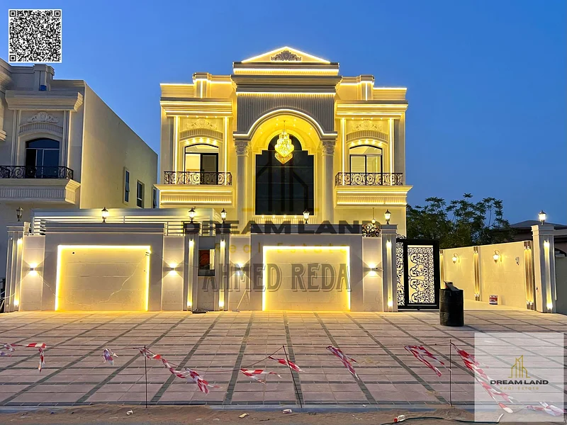 Luxury super deluxe villa for sale in Al Helio 2 area in Ajman, freehold for all nationalities, at a price including registration and ownership fees63905344500227110