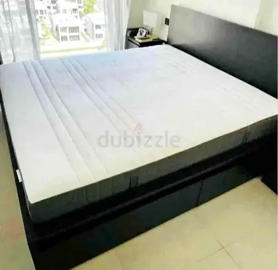 Malam king size bed 180/200cm bed with 2 storage drawers underneath and Ikea mattress