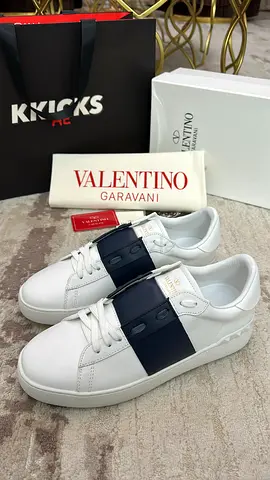 Valentino Garavani Calf Skin Open Sneaker ‘White/Navy’
